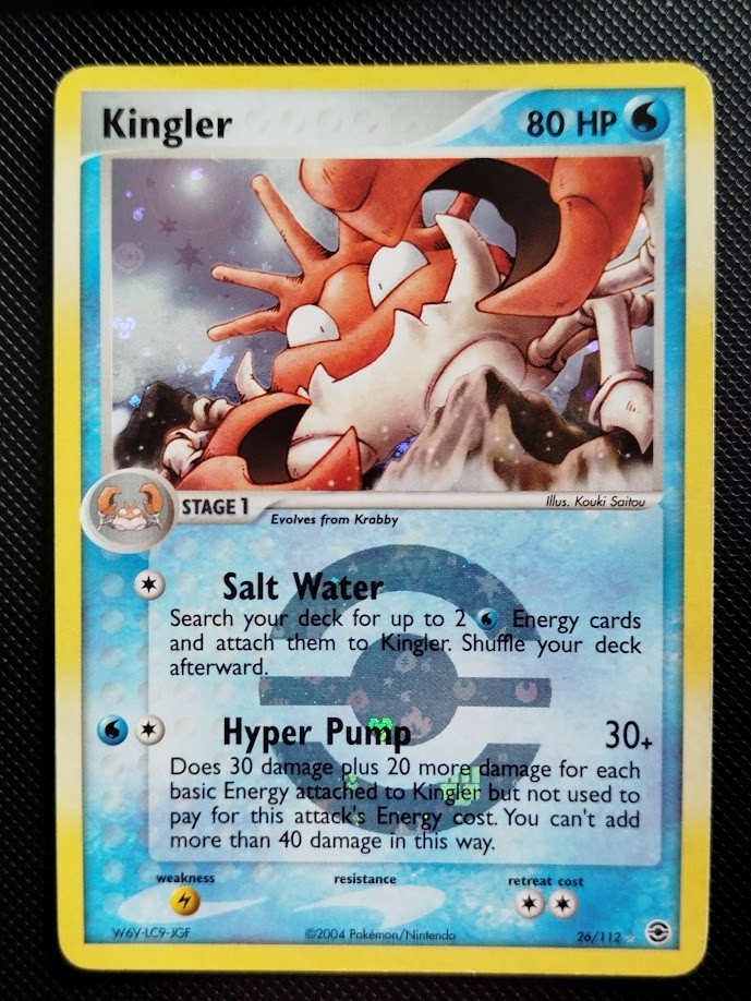 (LP) Kingler 26/112 2004 EX FireRed & LeafGreen Reverse Holo Pokemon Card (LP) Kingler 26/112 2004 EX FireRed & LeafGreen Reverse Holo Pokemon Card