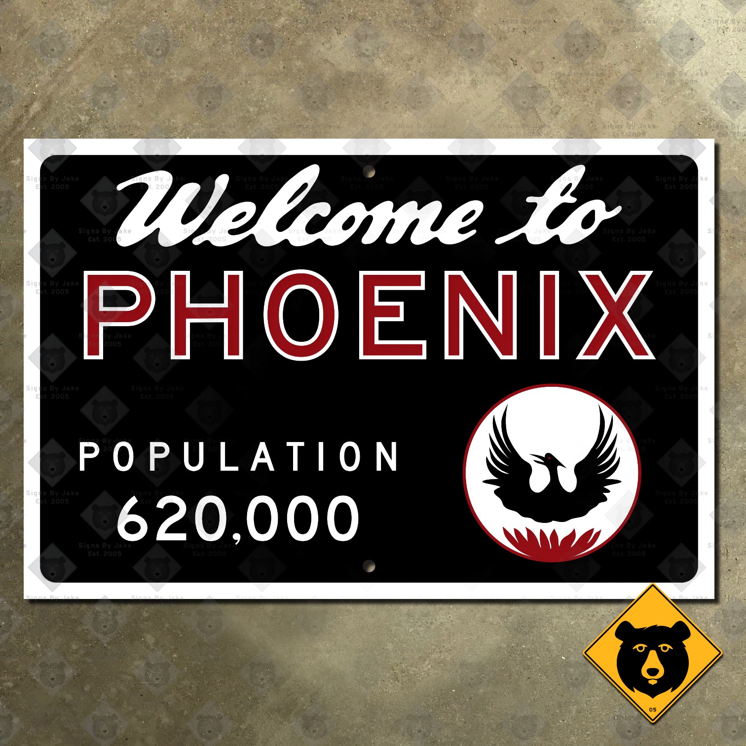 Welcome to Phoenix Arizona city limit marker road highway sign 1970s 15x10 Welcome to Phoenix Arizona city limit marker road highway sign 1970s 15x10