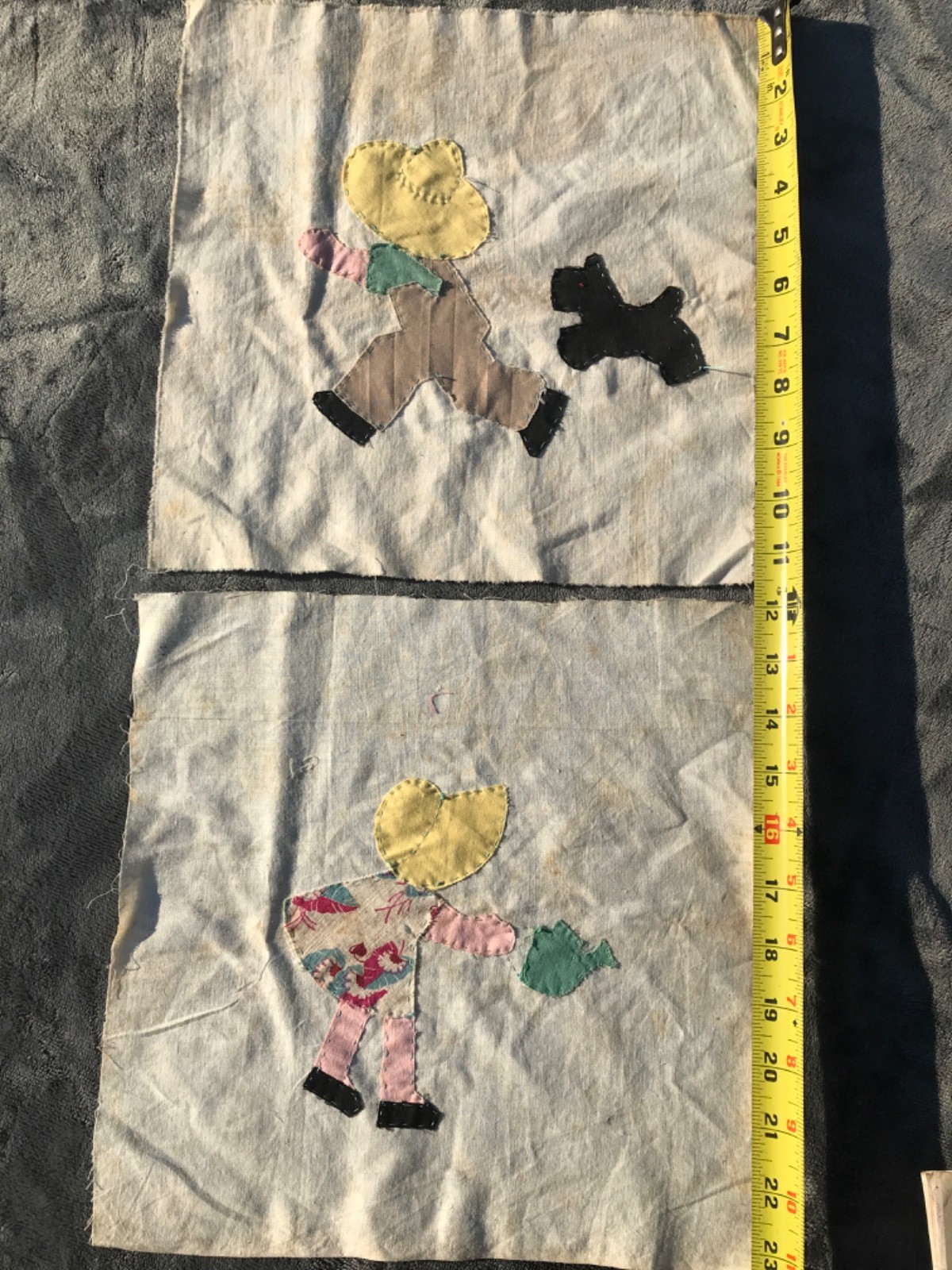 vintage hand stitched quilt appliques overall bill vintage hand stitched quilt appliques overall bill