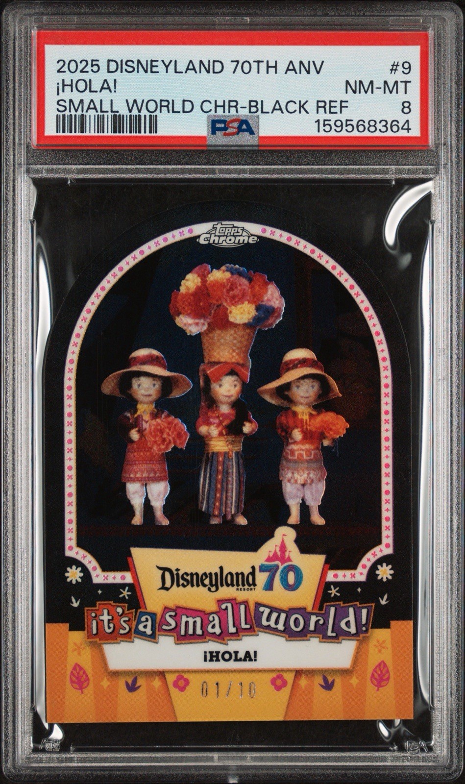 2025 Disneyland 70th Anniversary Its a Small World - Hola Black /10 PSA 8 2025 Disneyland 70th Anniversary Its a Small World - Hola Black /10 PSA 8