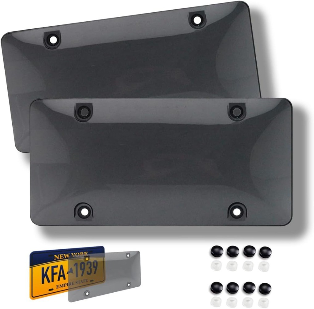 2-Pack License Plate Cover: Non-Transparent Shield, Weather & Scratch Resistant. 2-Pack License Plate Cover: Non-Transparent Shield, Weather & Scratch Resistant.