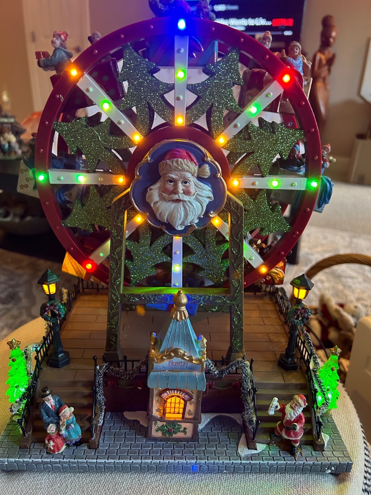 Carole Towne Collection Santas Christmas Ferris Wheel LED Lights Holiday Decor Carole Towne Collection Santas Christmas Ferris Wheel LED Lights Holiday Decor