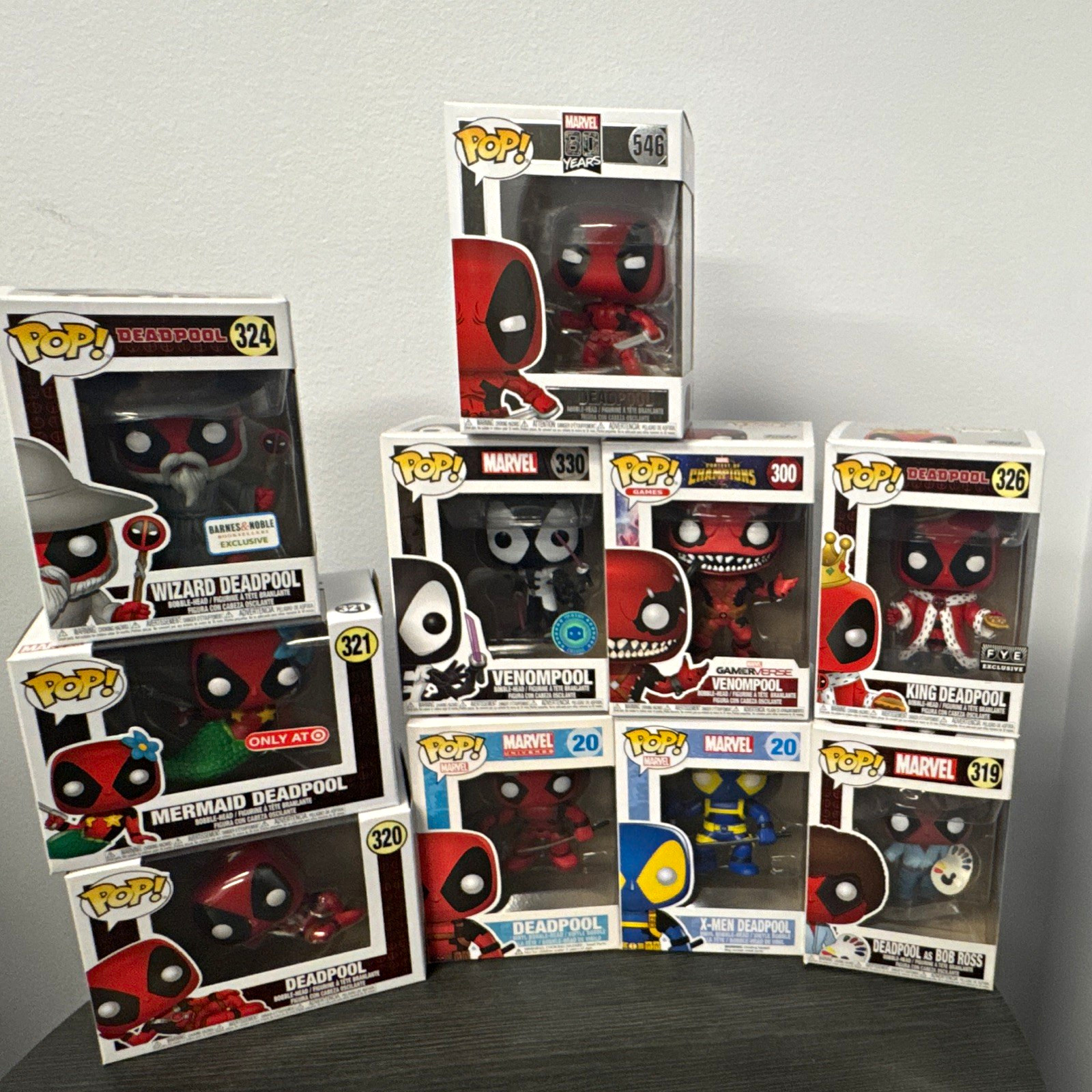 Funko Pop Marvel Deadpool Lot 10 Figures 80th Anniversary Exclusives Venompool Funko Pop Marvel Deadpool Lot 10 Figures 80th Anniversary Exclusives Venompool