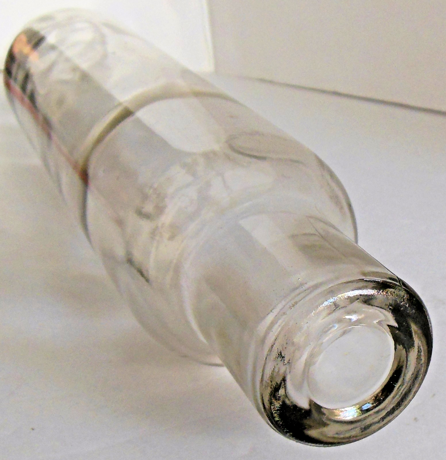 14" Rolling Pin Kitchenware Antique Clear Glass Missing Cap 14" Rolling Pin Kitchenware Antique Clear Glass Missing Cap