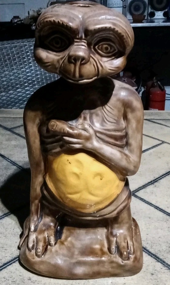 Vintage 1984 Handmade E.T. Extra-Terrestrial Ceramic Night Light Lamp 13" Vintage 1984 Handmade E.T. Extra-Terrestrial Ceramic Night Light Lamp 13"