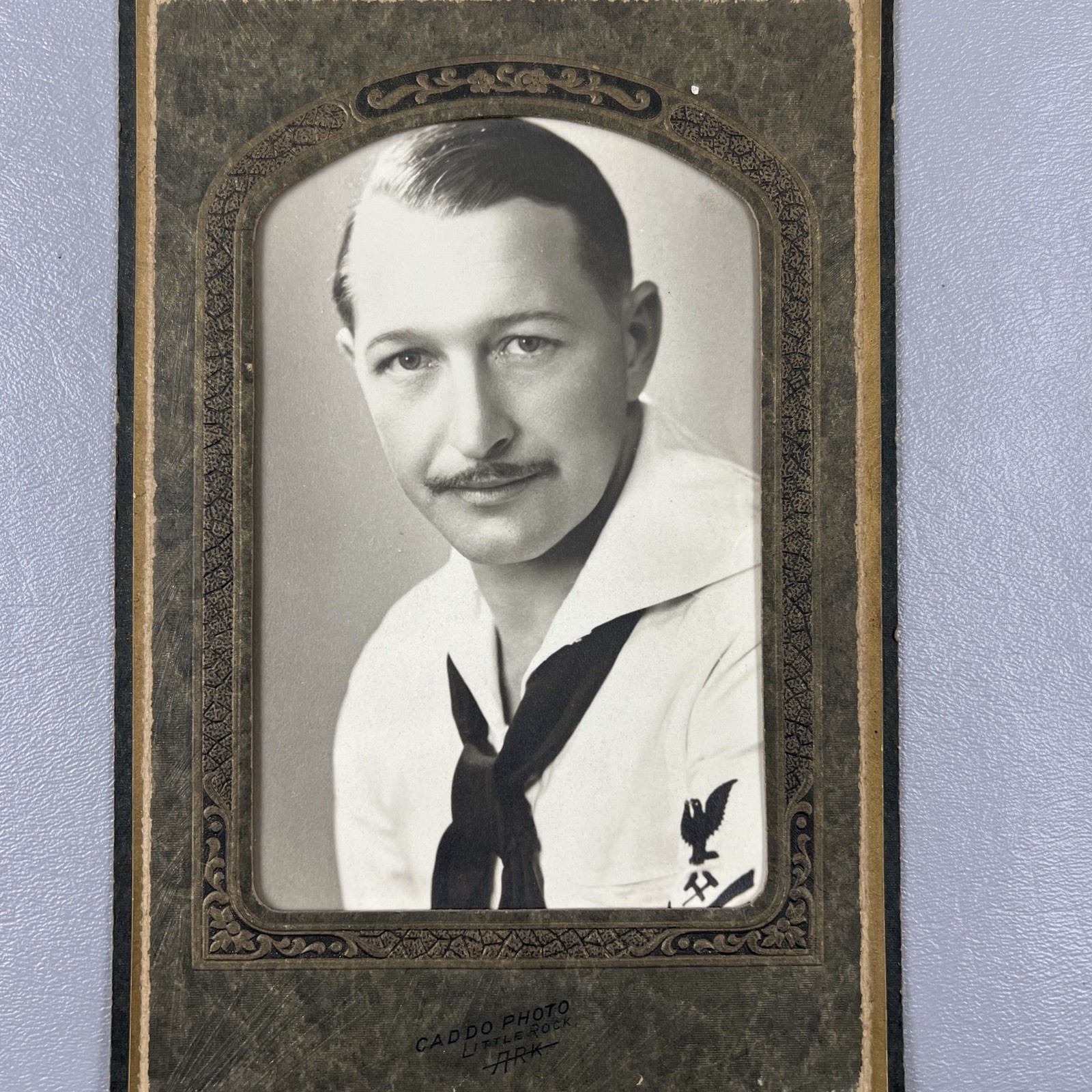 Vintage Portrait Photo US Navy Sailor World War II Era Military Little Rock Ark Vintage Portrait Photo US Navy Sailor World War II Era Military Little Rock Ark