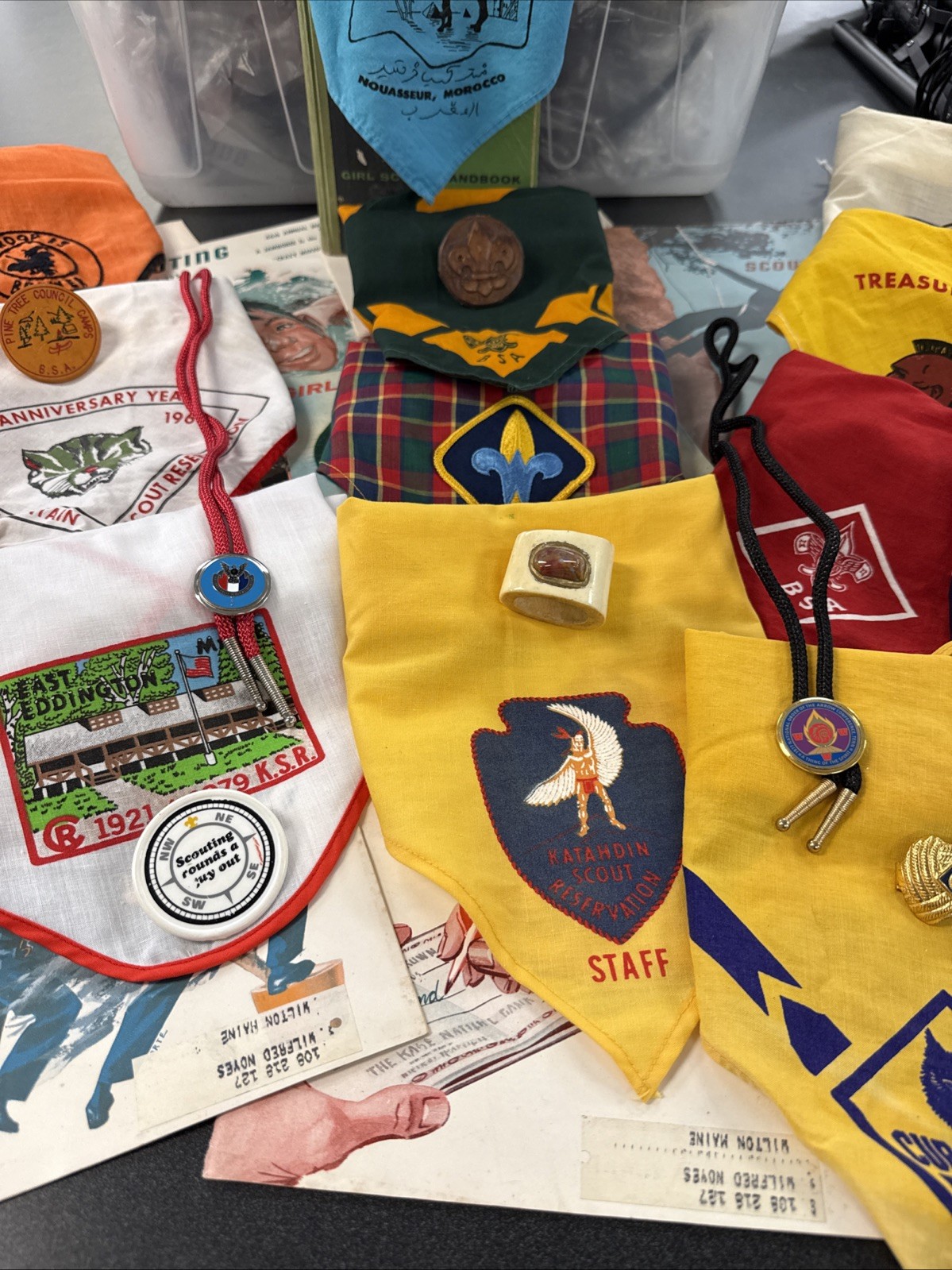 Lot of Vintage 30's 40's 50’s Boy Scout Memorabilia /Patches /magazines/scarves Lot of Vintage 30's 40's 50’s Boy Scout Memorabilia /Patches /magazines/scarves