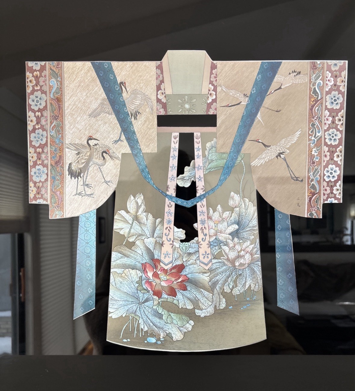Asian Silk Kimono Framed Art 26 x 22 in Asian Silk Kimono Framed Art 26 x 22 in