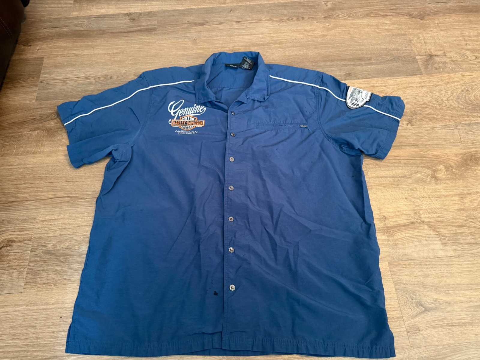 GENUINE HARLEY - DAVIDSON MENS SHORT SLEEVE MECHANICS AMERICAN LEGEND SHIRT GENUINE HARLEY - DAVIDSON MENS SHORT SLEEVE MECHANICS AMERICAN LEGEND SHIRT