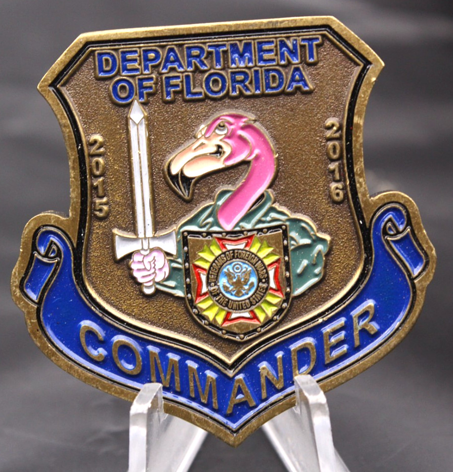 VFW Department of Florida Commander Amber Putnam 2015-16 Challenge Coin 1.75" VFW Department of Florida Commander Amber Putnam 2015-16 Challenge Coin 1.75"
