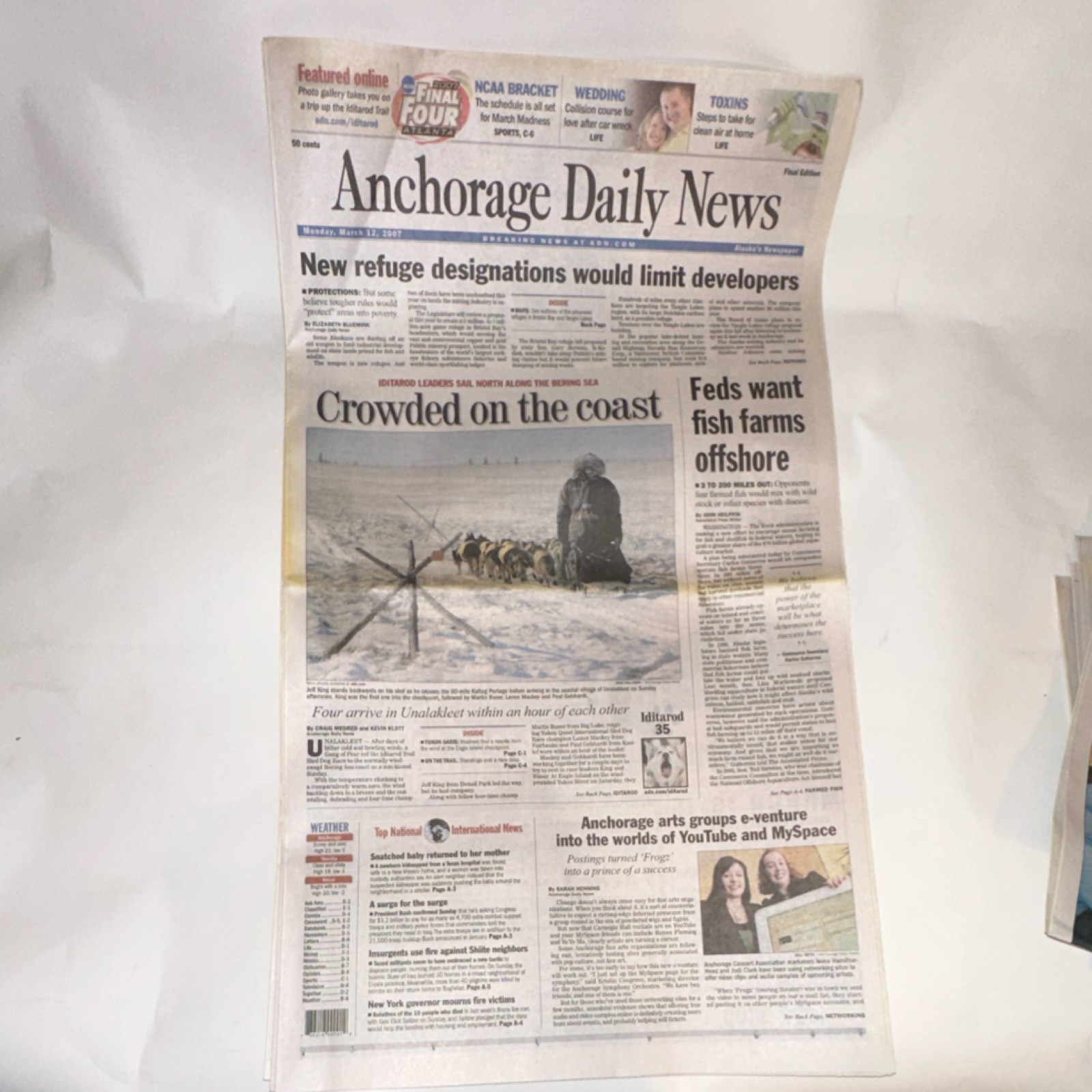Anchorage Daily News Crowded on the Coast Newspaper March 12, 2007 Anchorage Daily News Crowded on the Coast Newspaper March 12, 2007