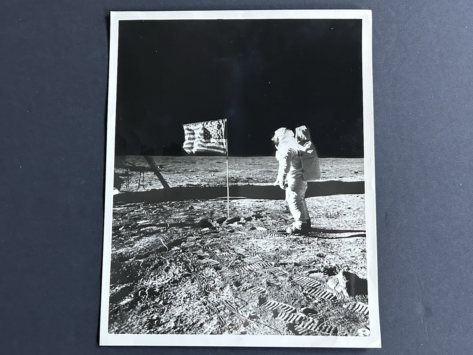 1969 NASA Apollo 11 Edwin “Buzz” Aldrin, Jr., U. S. Flag on Moon Press Photo 1969 NASA Apollo 11 Edwin “Buzz” Aldrin, Jr., U. S. Flag on Moon Press Photo