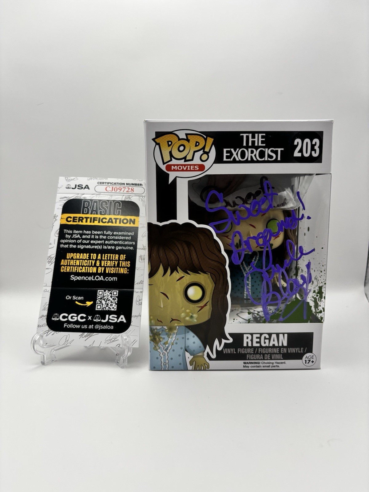 Funko Pop 203 The Exorcist Regan Signed Linda Blair “Regan” JSA Certified Funko Pop 203 The Exorcist Regan Signed Linda Blair “Regan” JSA Certified