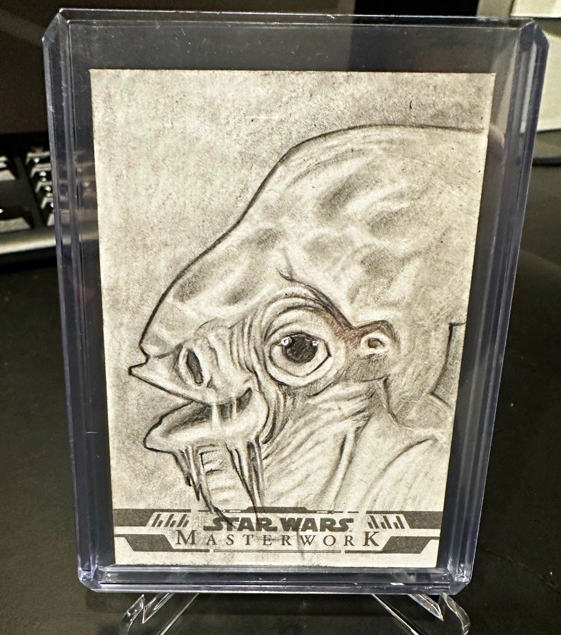 Topps 2022 Star Wars Masterwork Admiral Ackbar Sketch Auto Tony Riley /50 Topps 2022 Star Wars Masterwork Admiral Ackbar Sketch Auto Tony Riley /50