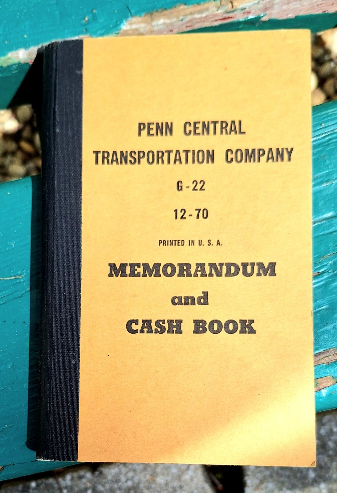 1972 PENN CENTRAL RAILROAD CASH & MEMORANDUM BOOK