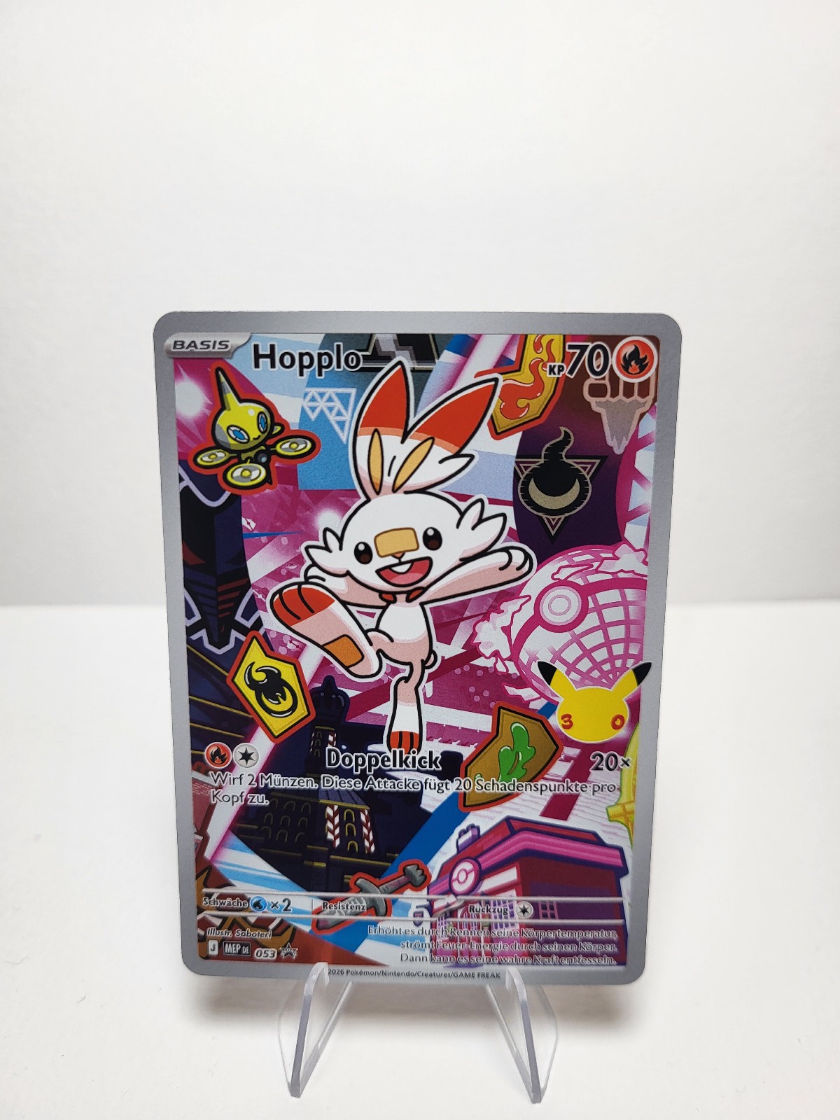 Pokemon Hopplo Promo MEP 053 German Near Mint Pokemon Hopplo Promo MEP 053 German Near Mint