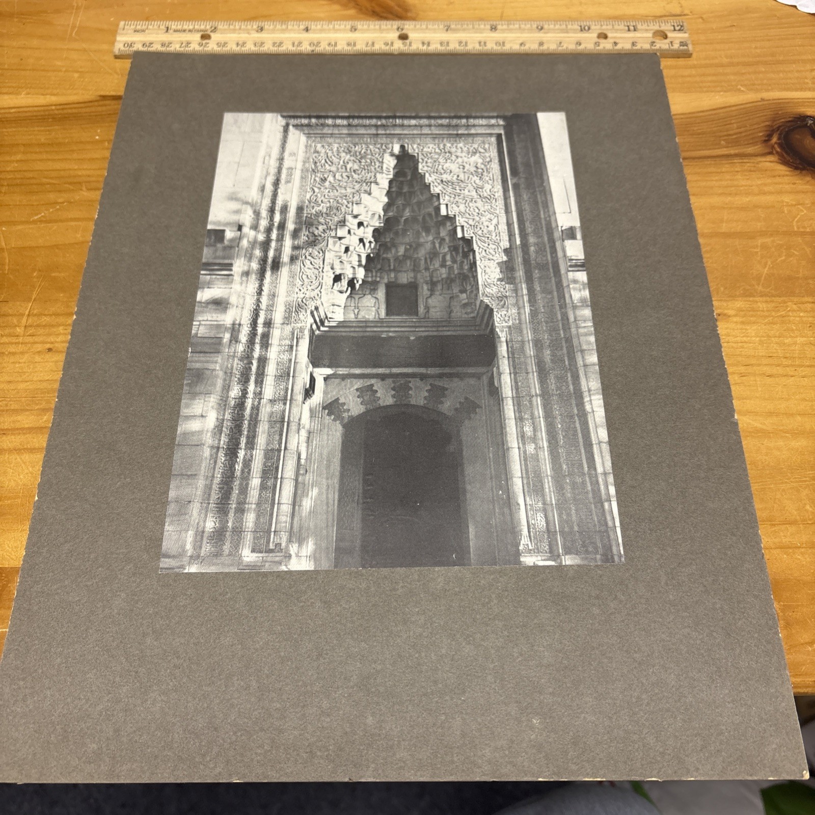 Seljuk Islamic Stone Portal Arch Muqarnas Carving VTG Mount Architectural Photo Seljuk Islamic Stone Portal Arch Muqarnas Carving VTG Mount Architectural Photo