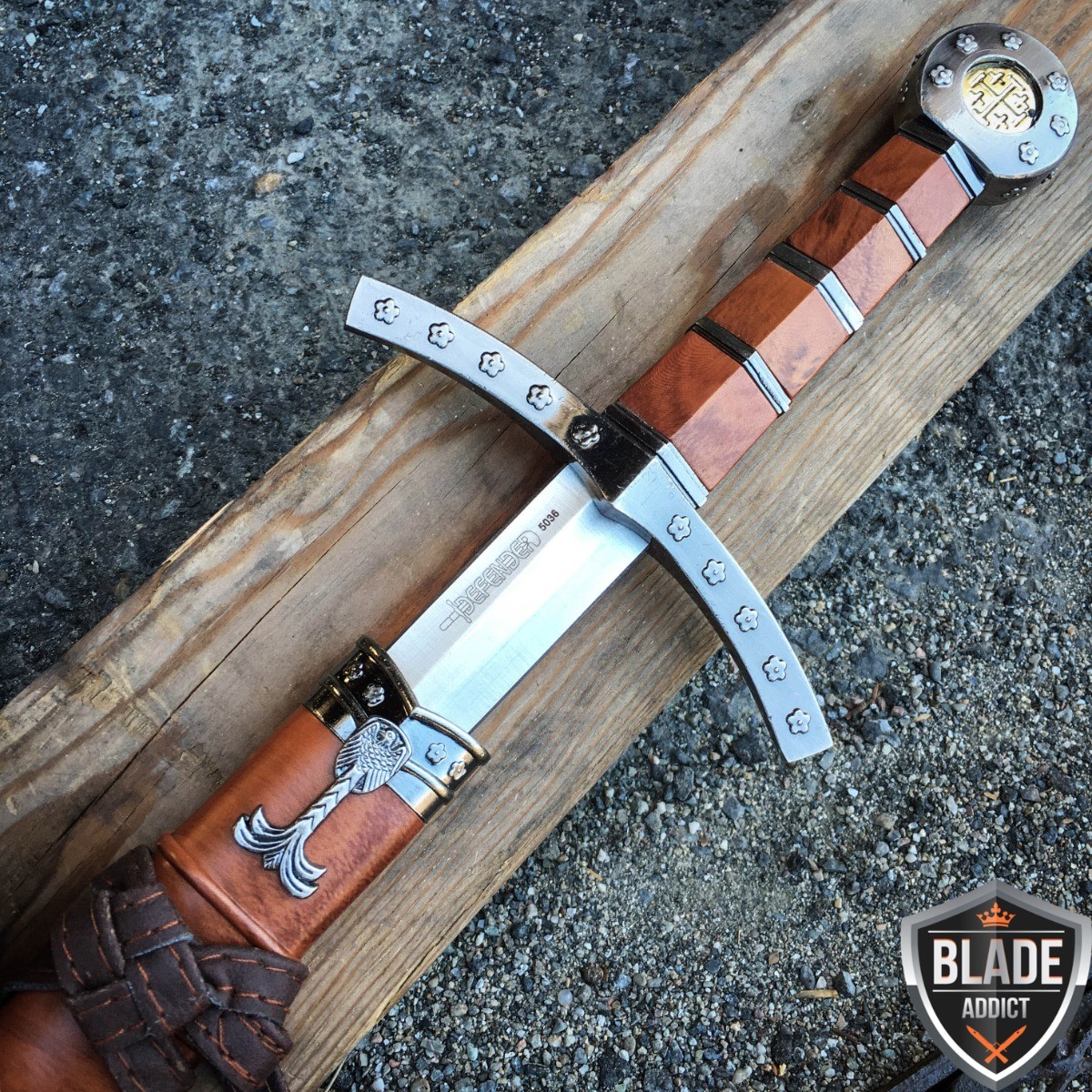 23" King Arthur Excalibur Medieval Crusader Sword Scabbard Historical Fantasy 23" King Arthur Excalibur Medieval Crusader Sword Scabbard Historical Fantasy