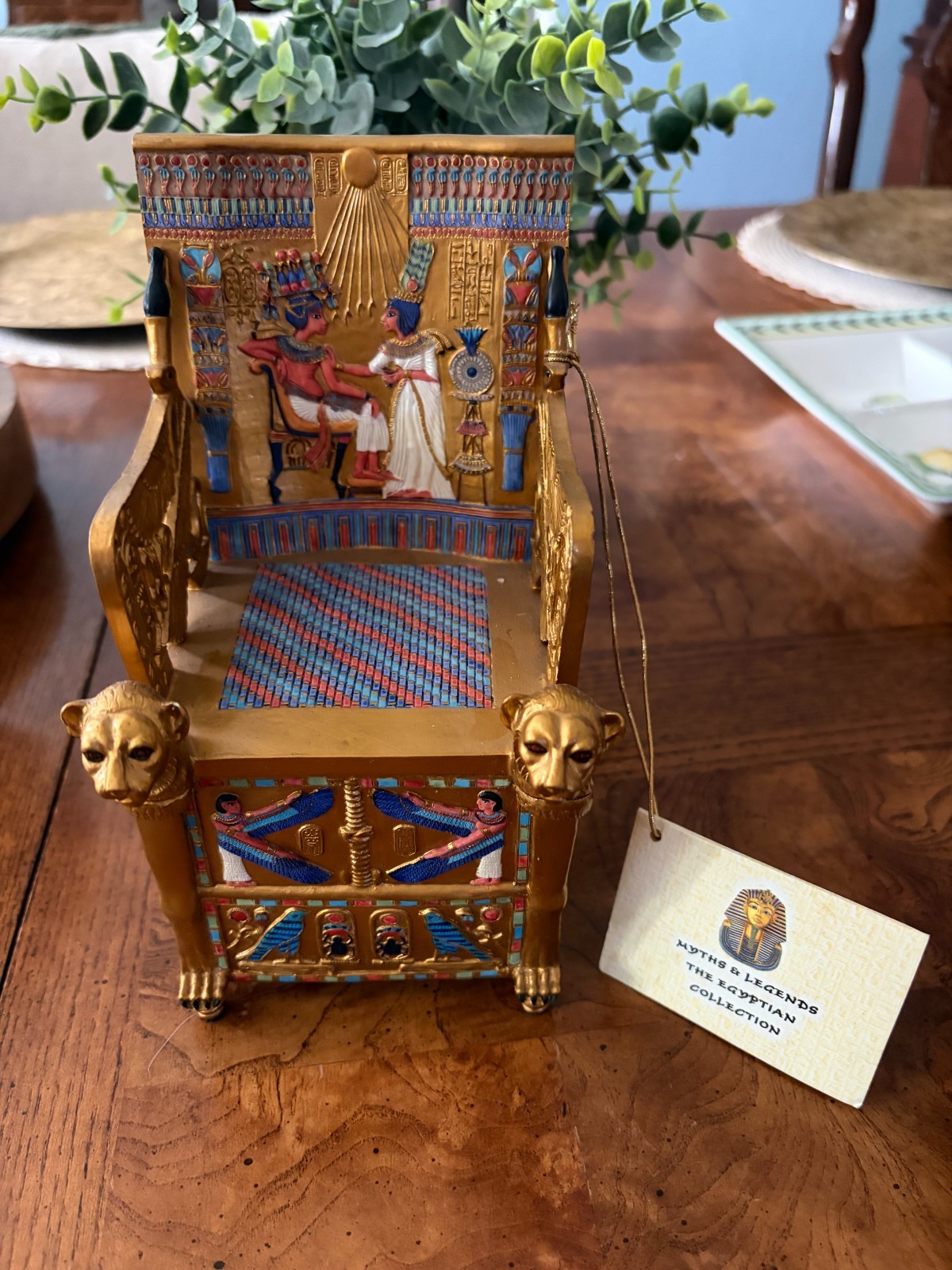 RARE Replica of ANCIENT EGYPTIAN Throne Of KING Tutankhamun w/ hidden BOX RARE Replica of ANCIENT EGYPTIAN Throne Of KING Tutankhamun w/ hidden BOX