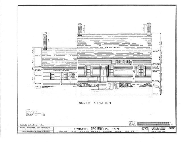 Photo:Everett NJ Hendrick Hendrickson House HABS North Elevation 1900s Photo:Everett NJ Hendrick Hendrickson House HABS North Elevation 1900s