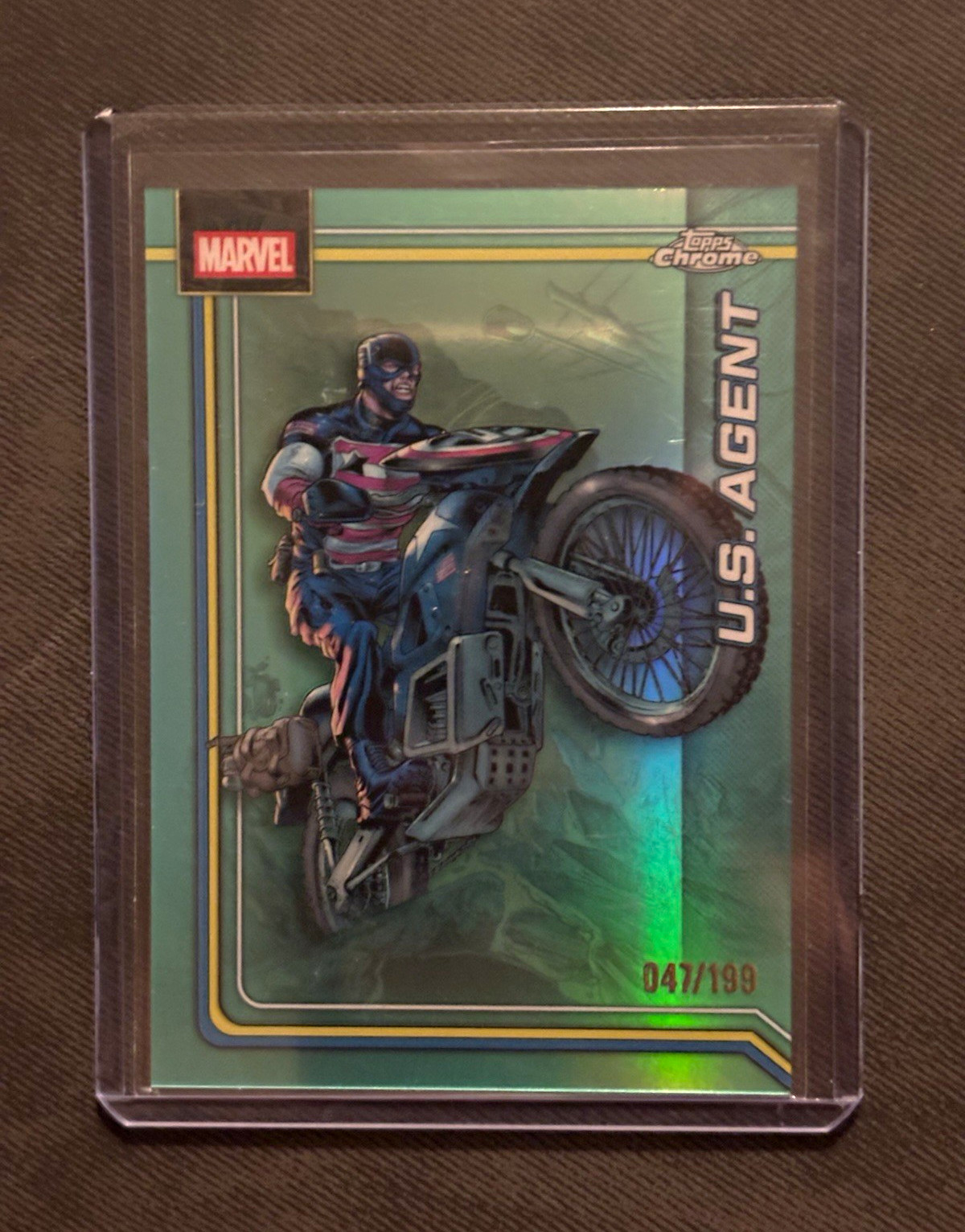 Topps 2025 Topps Chrome Marvel U.S. Agent #182 Serial Numbered 047/199