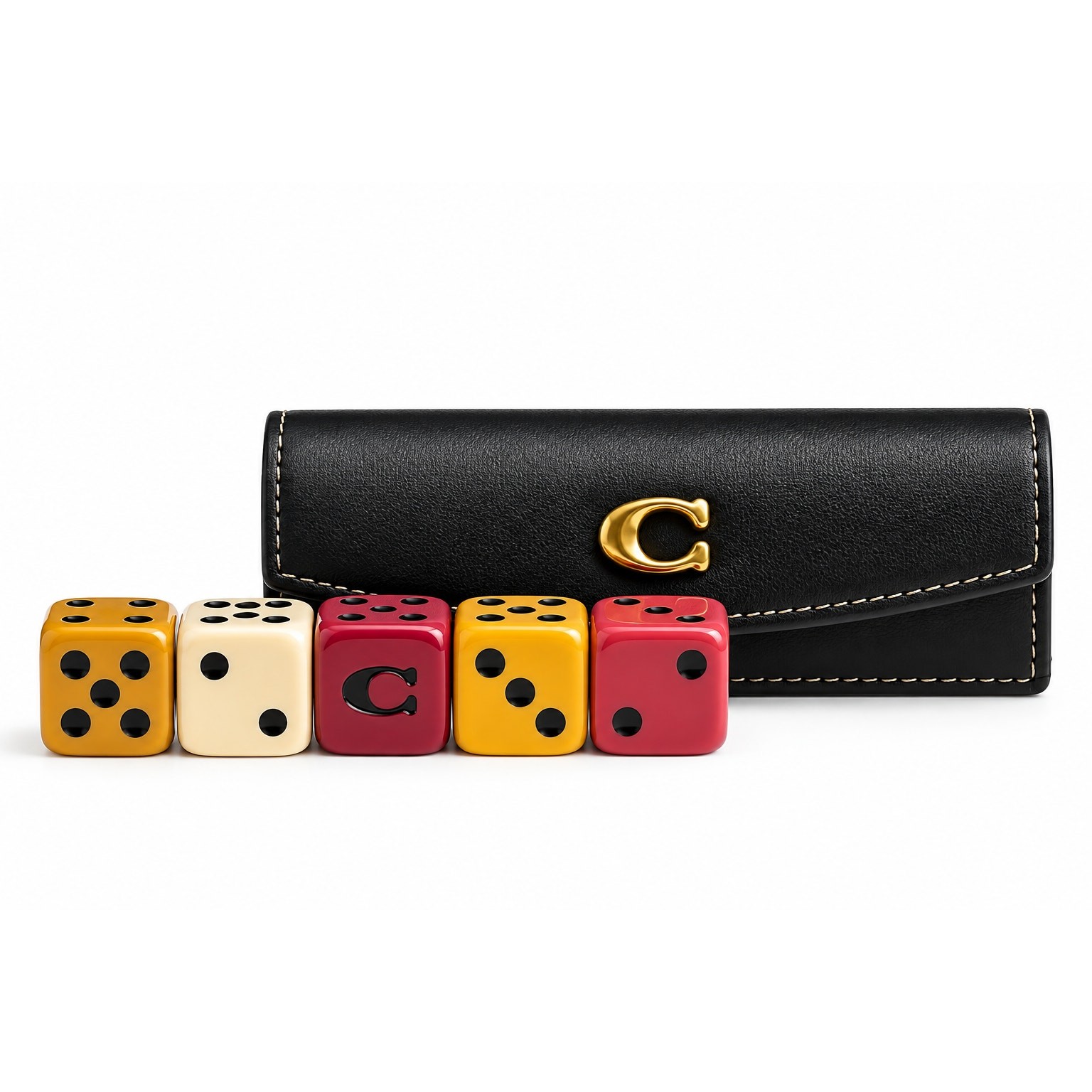 Coach Leather Dice Set CY196 | Luxe Game Night Gift Box | Signature C NWT Coach Leather Dice Set CY196 | Luxe Game Night Gift Box | Signature C NWT