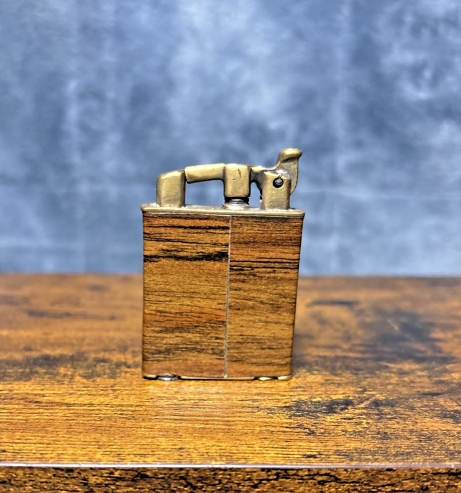 1920s Carlton Automatic Lighter Kum-A-Part Woodgrain Art Deco 1920s Carlton Automatic Lighter Kum-A-Part Woodgrain Art Deco