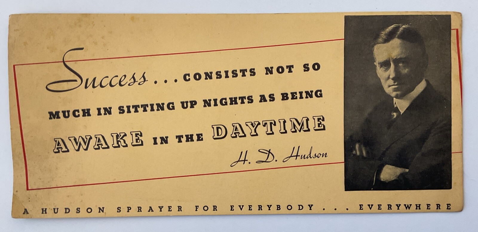 H D Hudson Sprayer Ink Blotter H D Hudson Sprayer Ink Blotter