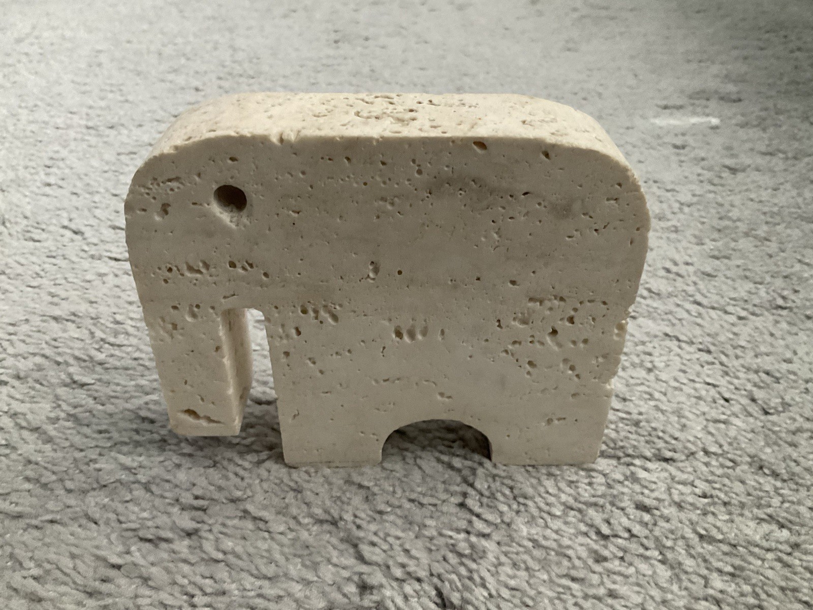 Fratelli Mannelli Enzo Mari Stone Elephant Sculpture Travertine Marble - Italy Fratelli Mannelli Enzo Mari Stone Elephant Sculpture Travertine Marble - Italy