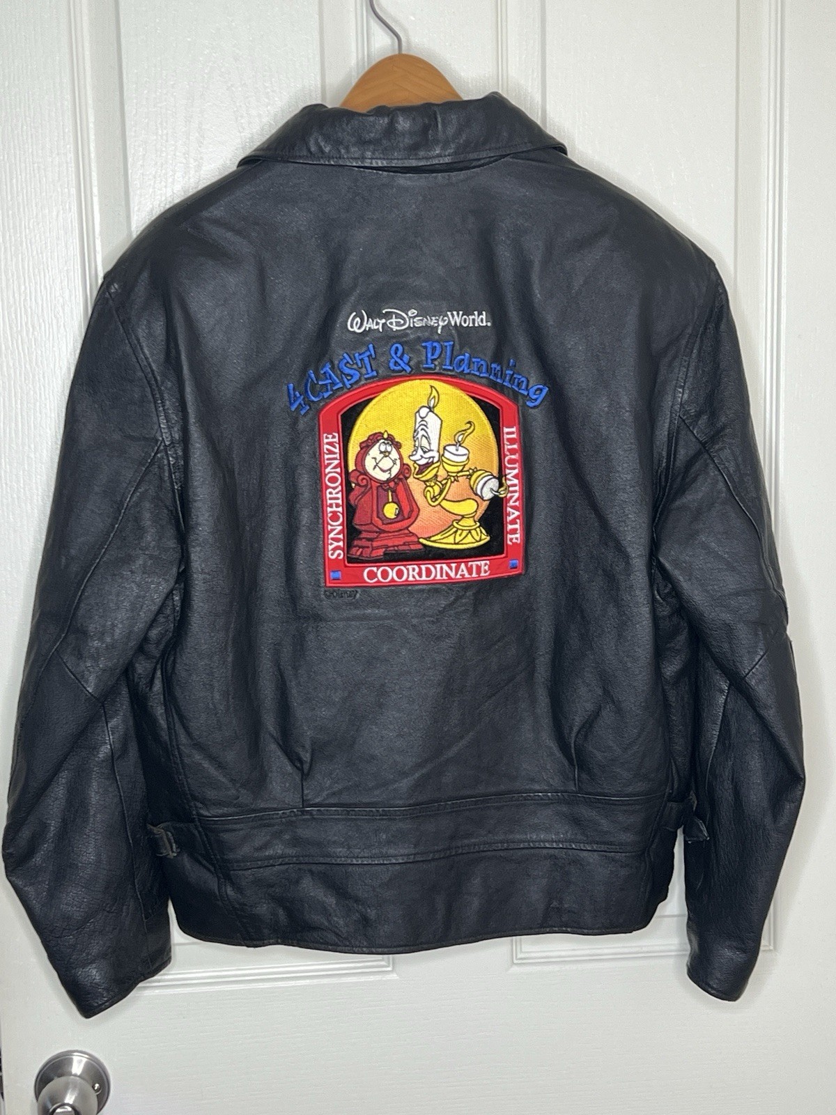 Vintage Disney World Leather Bomber Jacket Extremely Rare 90’s Imagineers Sz M Vintage Disney World Leather Bomber Jacket Extremely Rare 90’s Imagineers Sz M