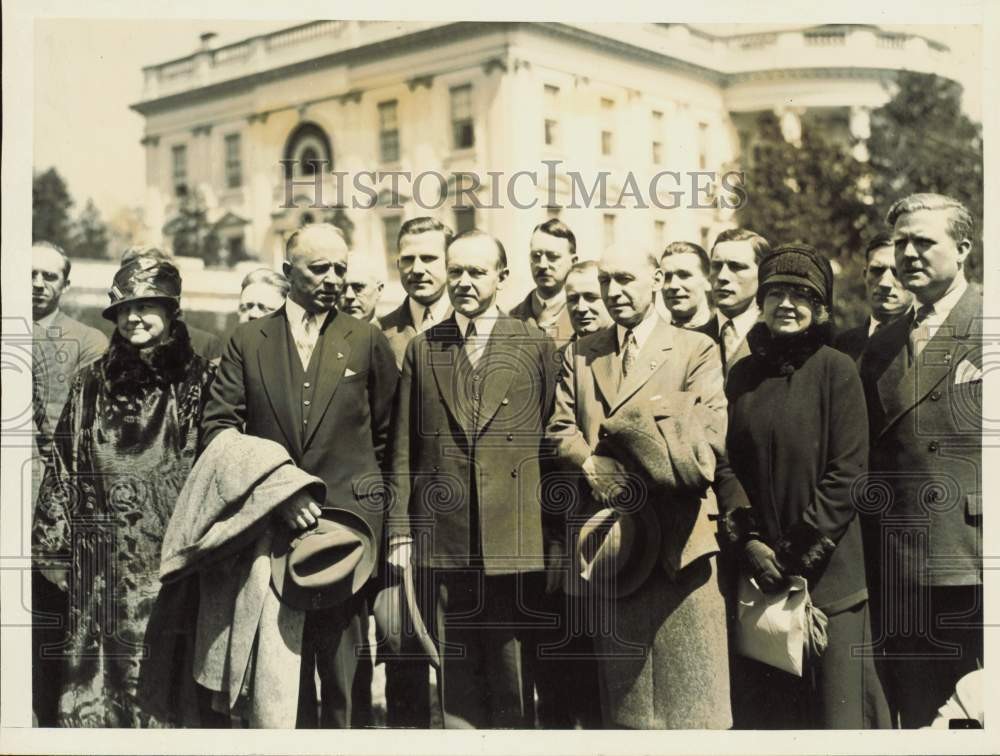 1926 Press Photo American Legion members pose with Pres. Coolidge at White House 1926 Press Photo American Legion members pose with Pres. Coolidge at White House