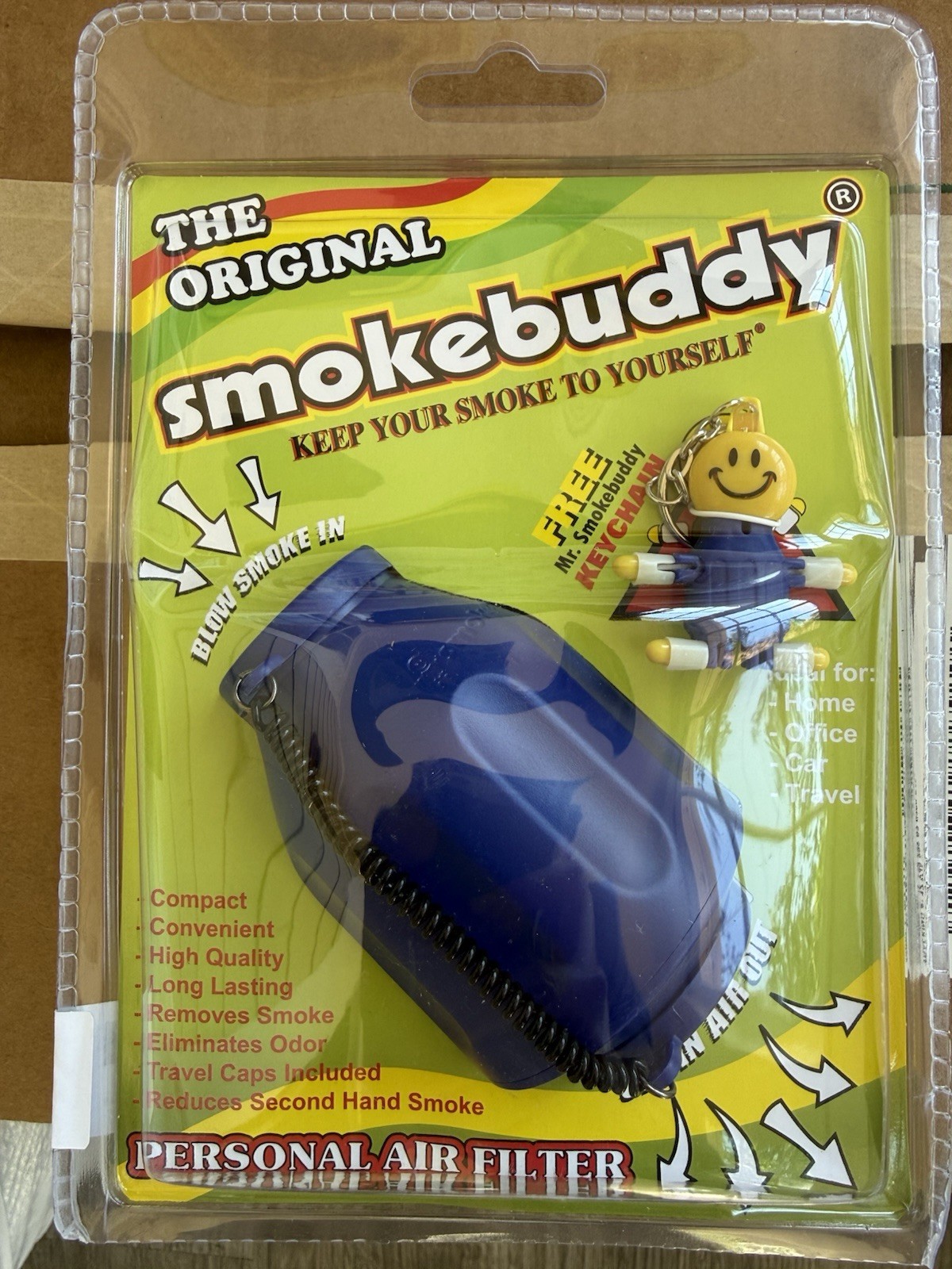 SmokeBuddy The Original PERSONAL AIR FILTER w/ FREE Keychain - BLUE SmokeBuddy The Original PERSONAL AIR FILTER w/ FREE Keychain - BLUE