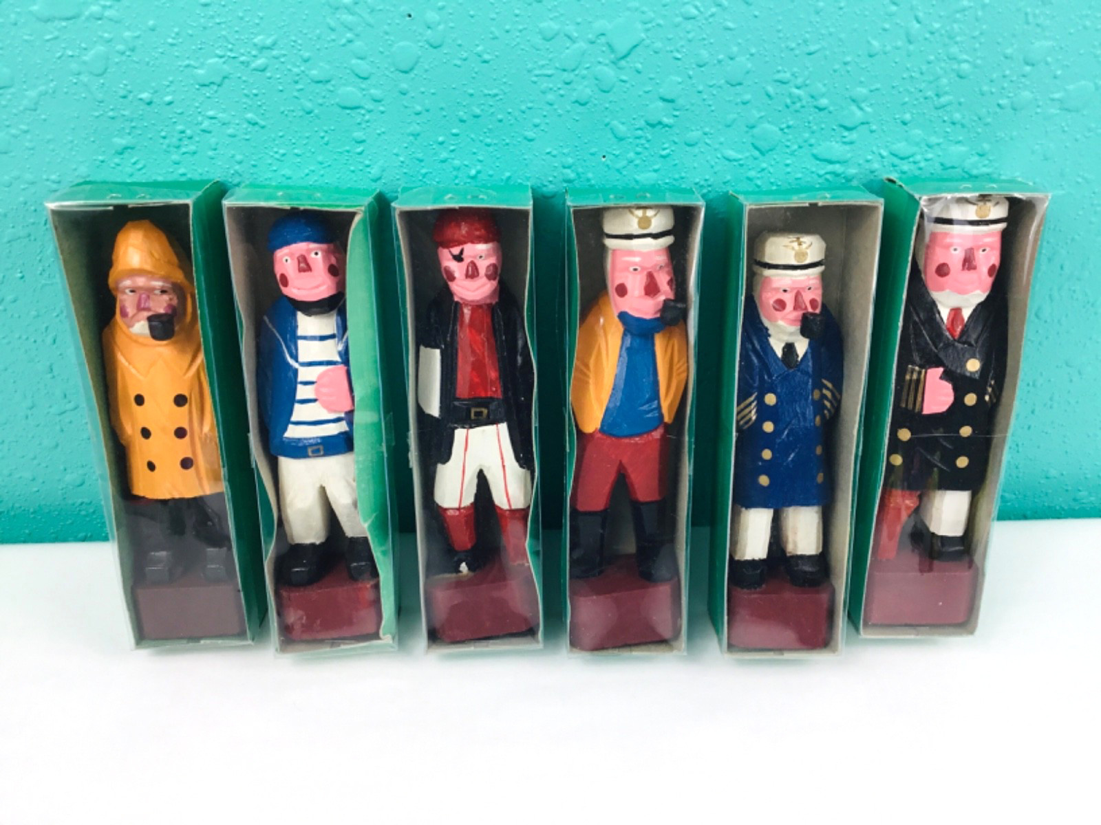 VINTAGE WOODEN NAUTICAL FIGURINES SEA CAPTAINS SAILORS FISHERMAN PIRATES VINTAGE WOODEN NAUTICAL FIGURINES SEA CAPTAINS SAILORS FISHERMAN PIRATES