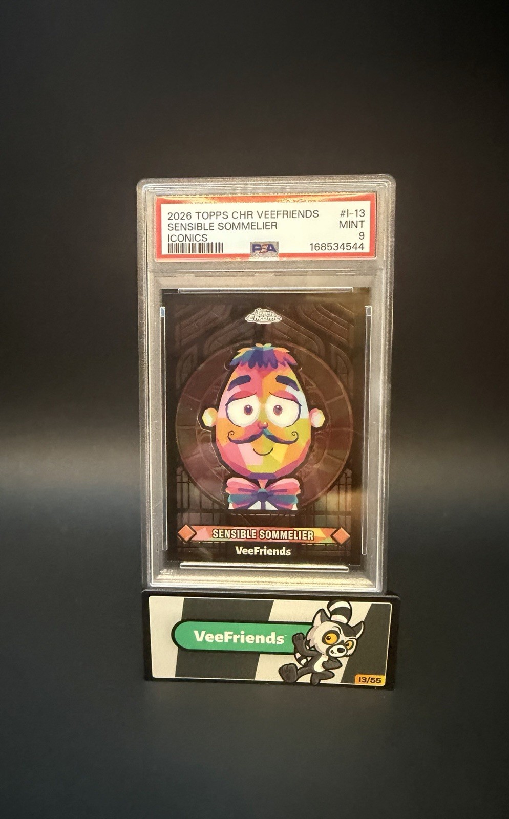 Topps 2026 Chrome VeeFriends 🔥Iconics🔥 I-13 ⭐️Sensible🍷Sommelier⭐️ PSA 9‼️