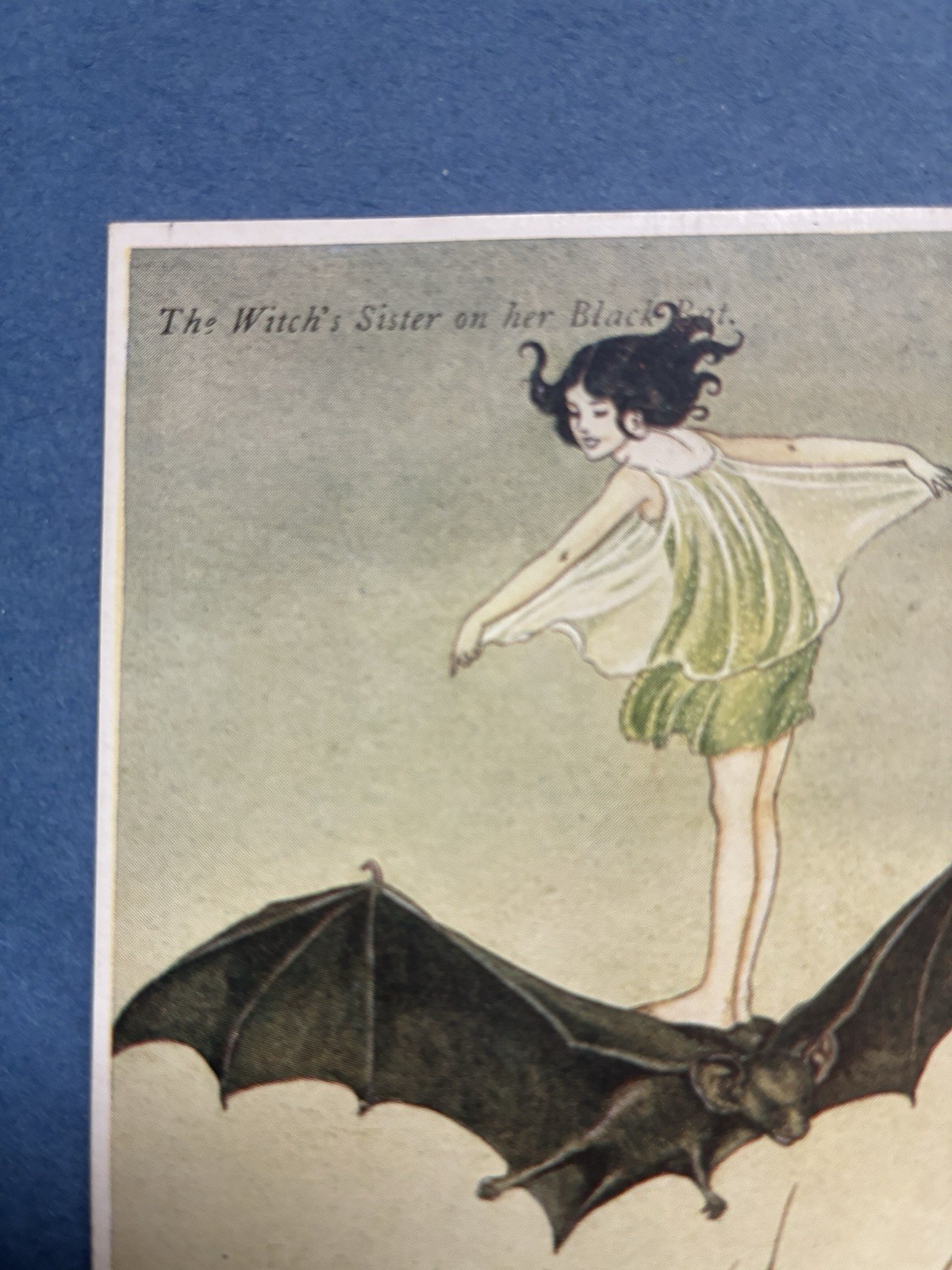 Vintage Halloween Postcard Outhwaite Witch’s Sister Black Bat MINT Rare Vintage Halloween Postcard Outhwaite Witch’s Sister Black Bat MINT Rare