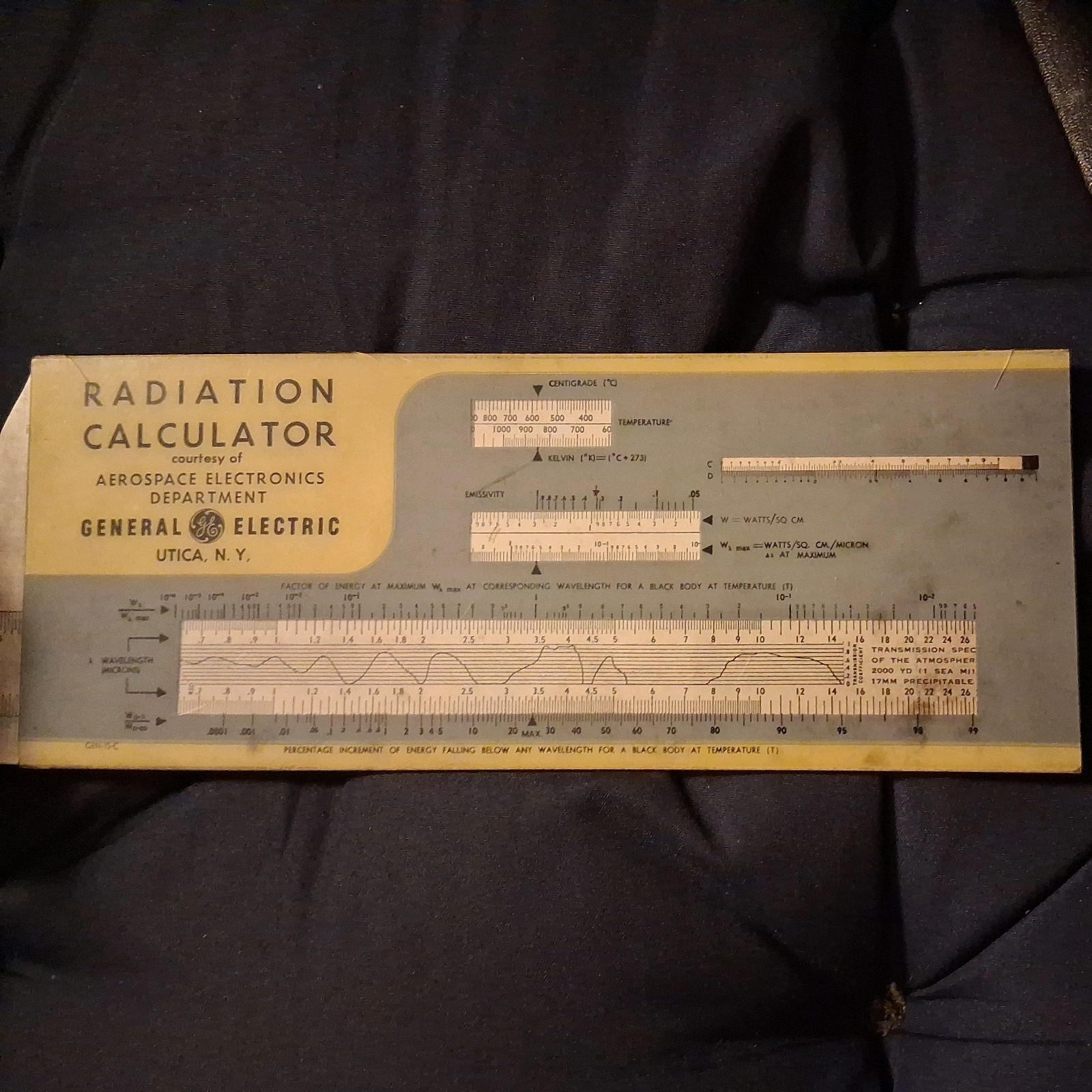 Vintage GE General Electric Radiation Calculator Slide Rule GEN-15C No OG Manual Vintage GE General Electric Radiation Calculator Slide Rule GEN-15C No OG Manual