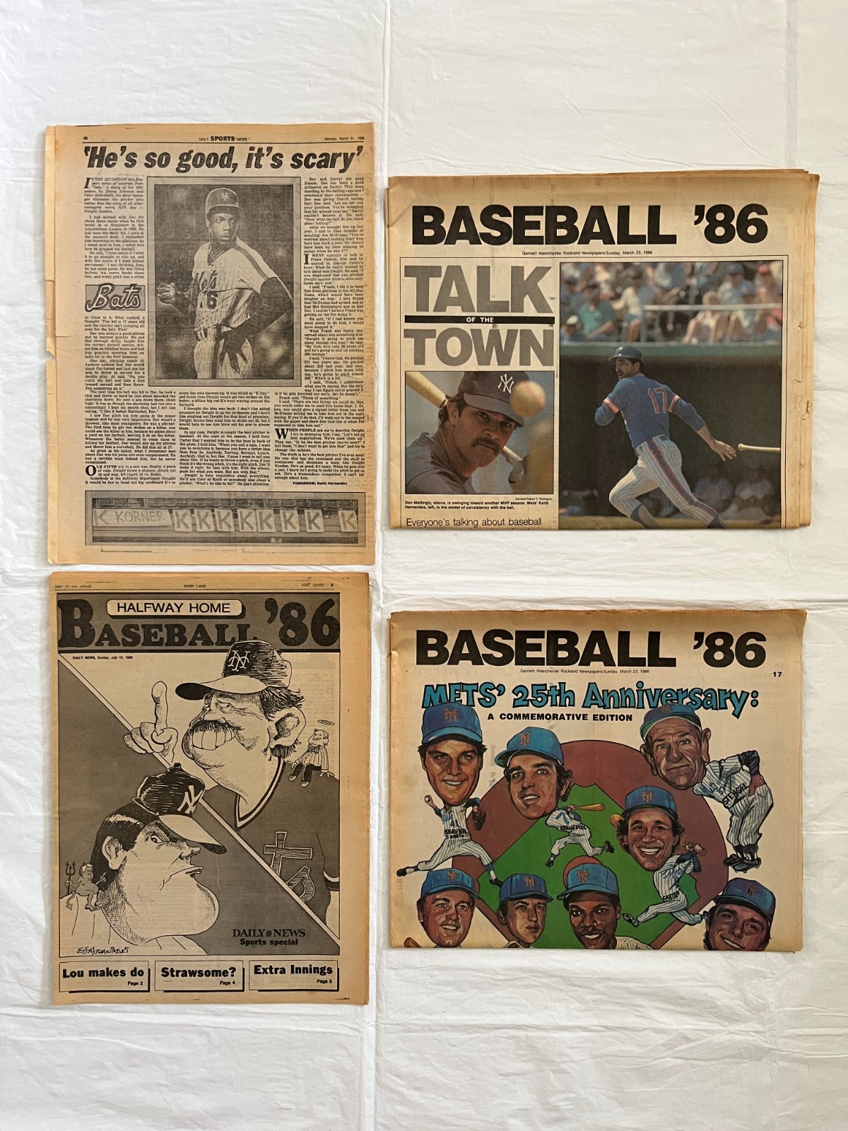 1986 NY Mets Championship Newspaper Specials Dwight Gooden Lot 1986 NY Mets Championship Newspaper Specials Dwight Gooden Lot