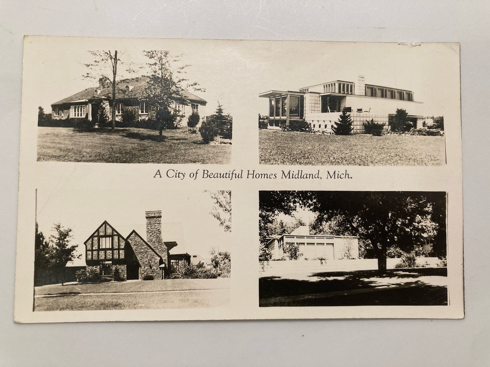 Vintage 1940s Midland, Michigan RPPC Real Photo Postcard City of Beautiful Homes Vintage 1940s Midland, Michigan RPPC Real Photo Postcard City of Beautiful Homes