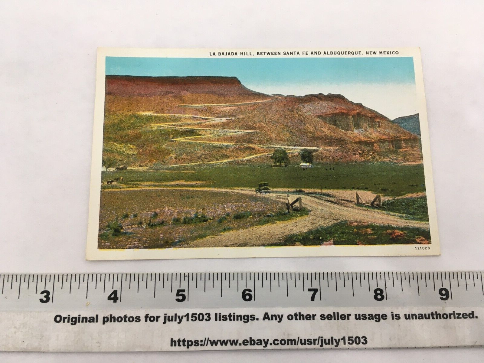 Vintage La Bajada Hill Between Santa Fe Albuquerque NM Postcard - Unposted Vintage La Bajada Hill Between Santa Fe Albuquerque NM Postcard - Unposted