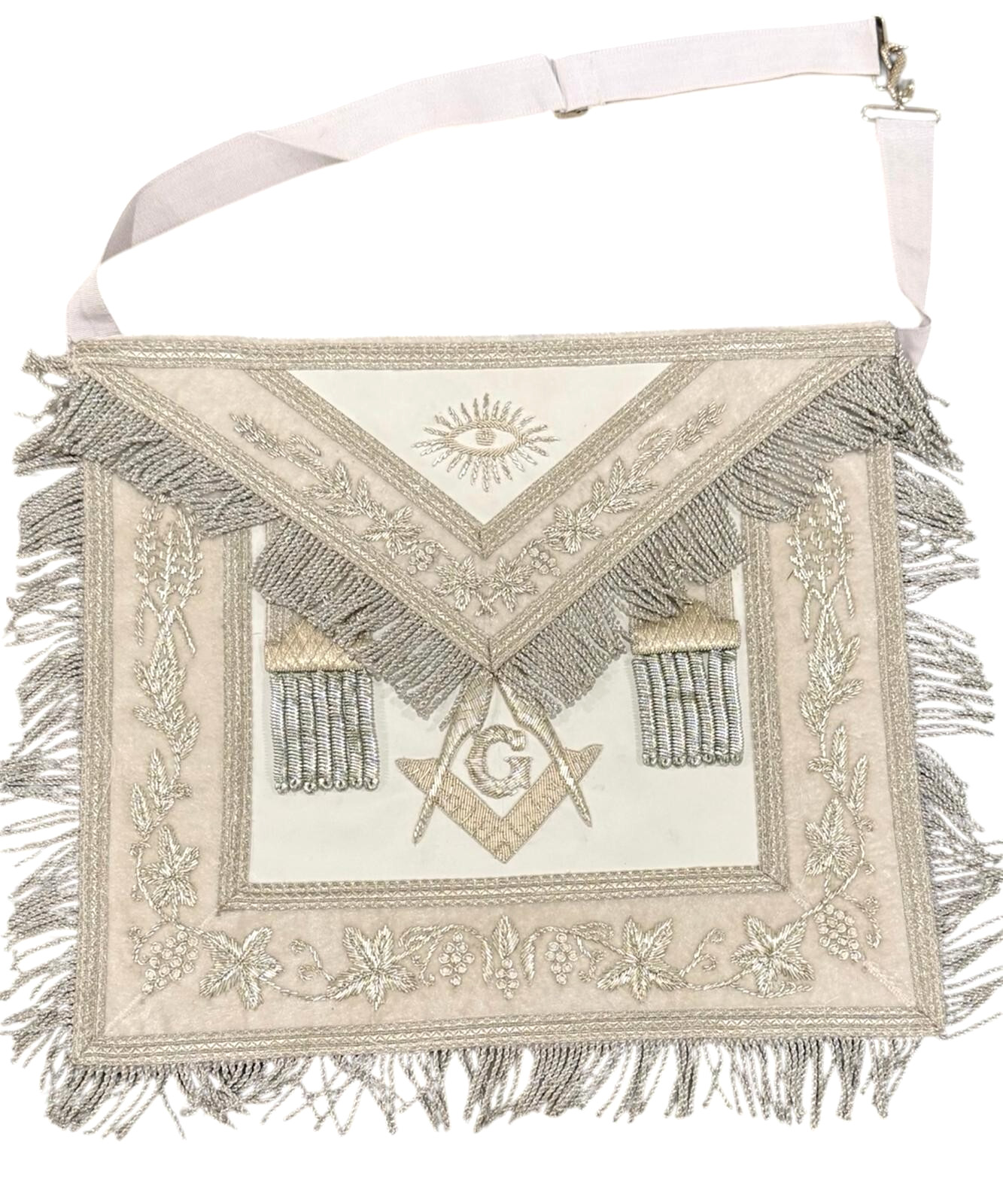 Handmade Masonic Master Mason Apron with Compasses & Square - Genuine Lambskin Handmade Masonic Master Mason Apron with Compasses & Square - Genuine Lambskin