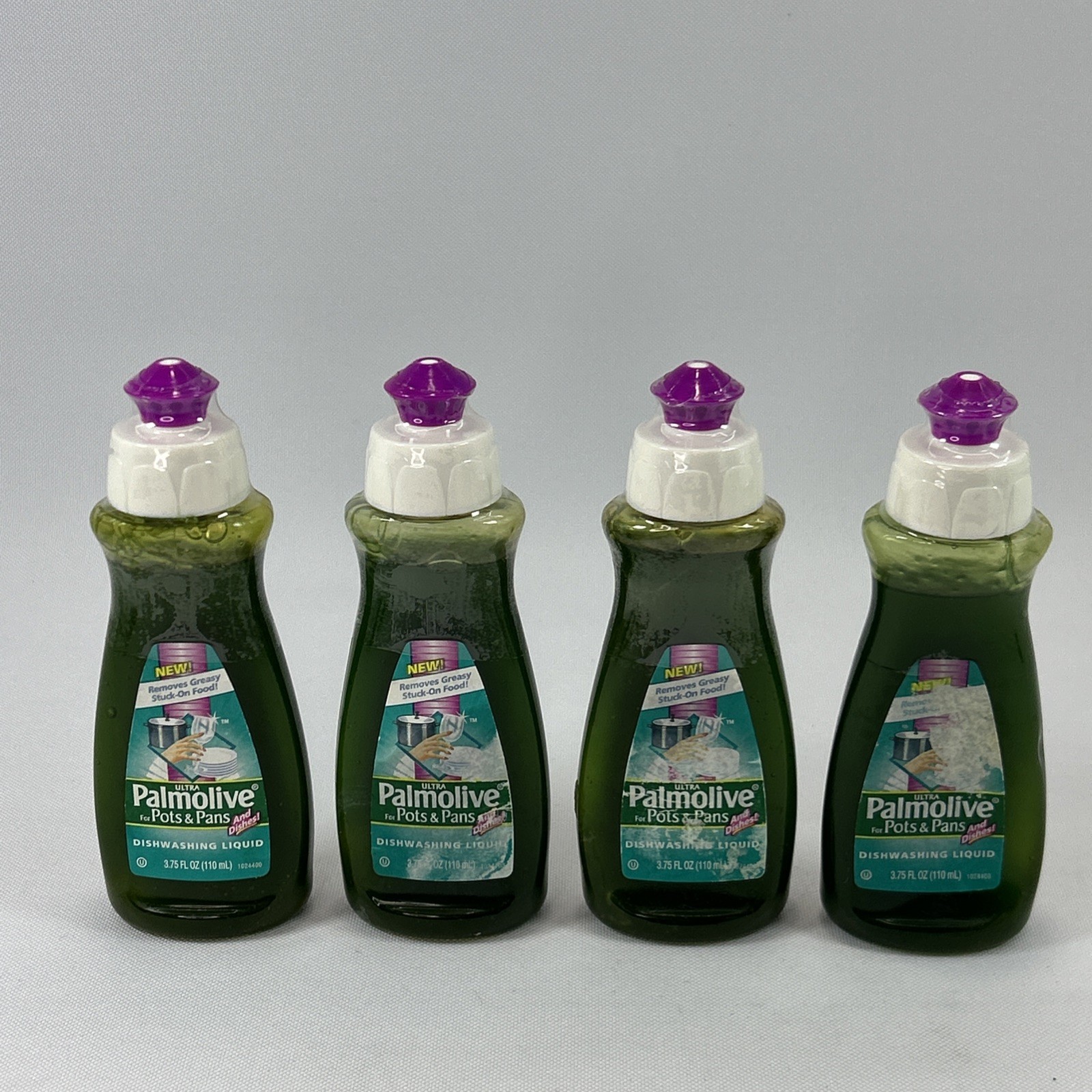 Vintage 1997 Ultra Palmolive Pots & Pans Dish Soap Lot (4) 3.75oz Movie Prop NOS Vintage 1997 Ultra Palmolive Pots & Pans Dish Soap Lot (4) 3.75oz Movie Prop NOS