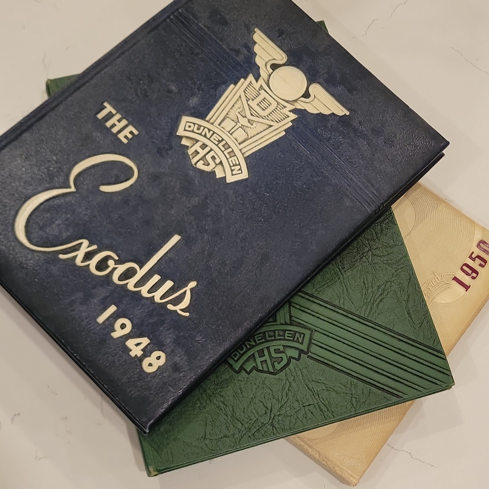 Vintage 1948 1949 1950 Dunellen High School NJ Yearbook Exodus Lot of3 Inscribed Vintage 1948 1949 1950 Dunellen High School NJ Yearbook Exodus Lot of3 Inscribed