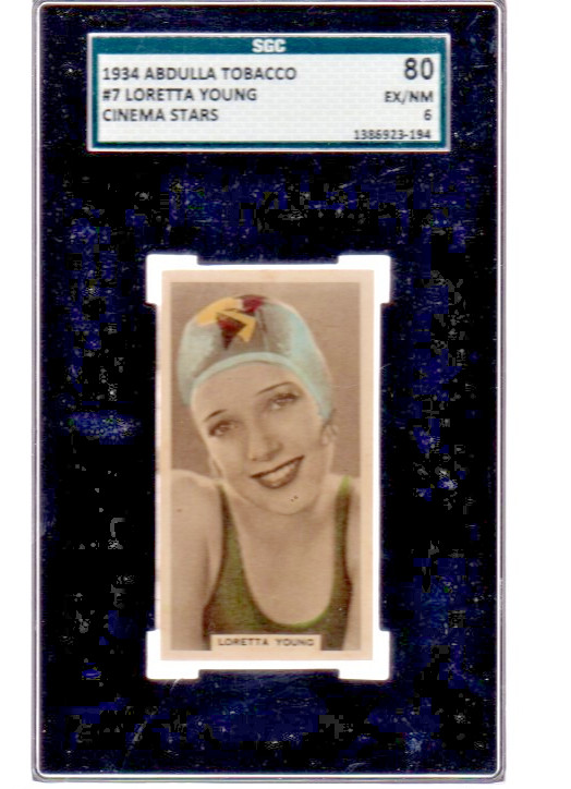 Lana Turner Graded  80% Cinama Stars Cigarette Card  3.5 x 5.5" EX/NM