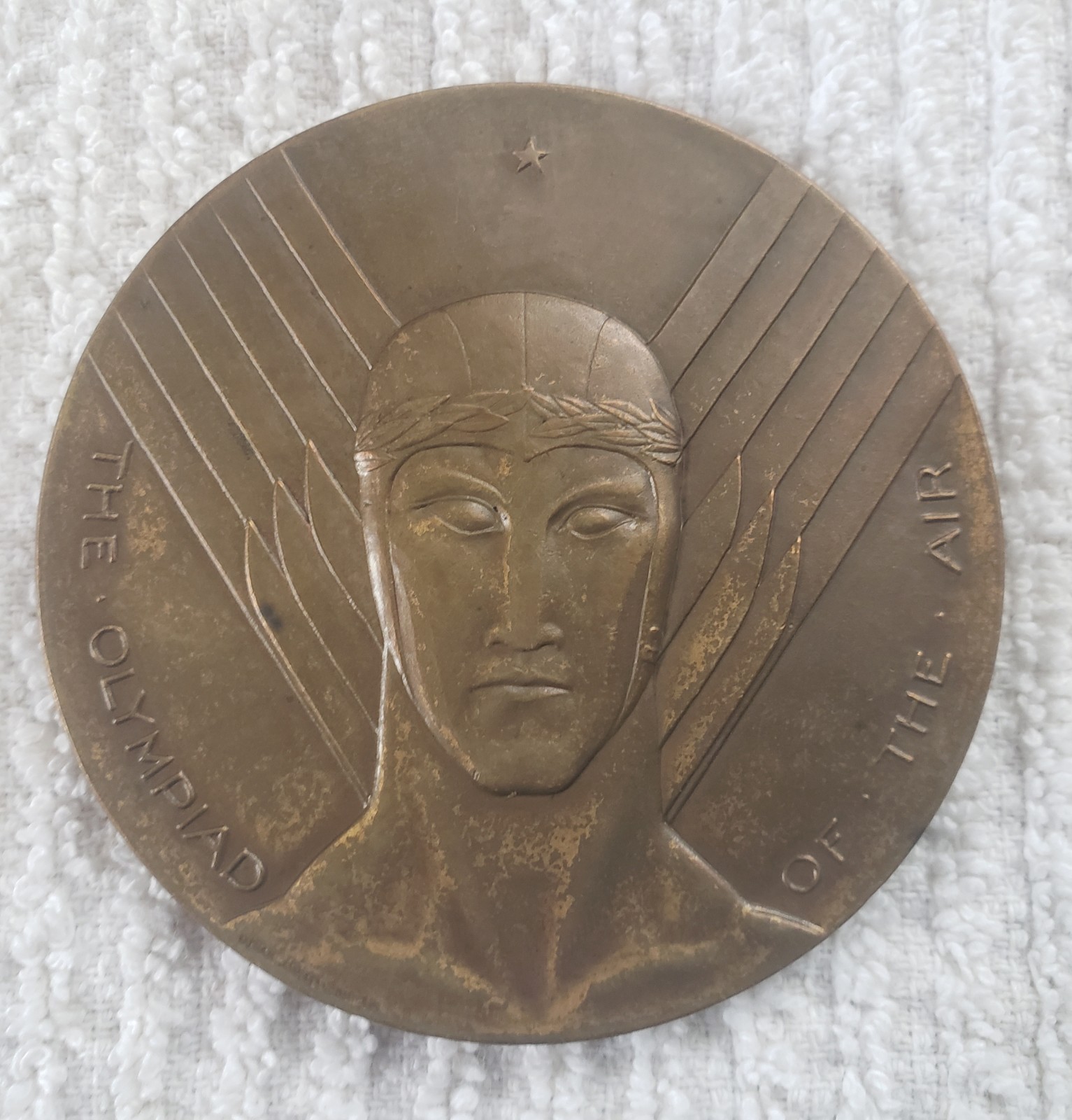 Olympiad Of The Air National Air Races Chicago Illinois Bronze Art Deco Medal Olympiad Of The Air National Air Races Chicago Illinois Bronze Art Deco Medal
