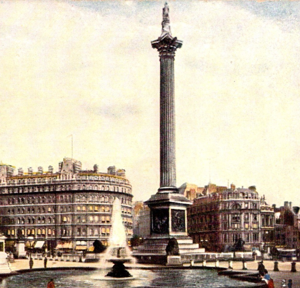 * Antique DB Postcard Trafalgar Square London England United Kingdom c1900s
