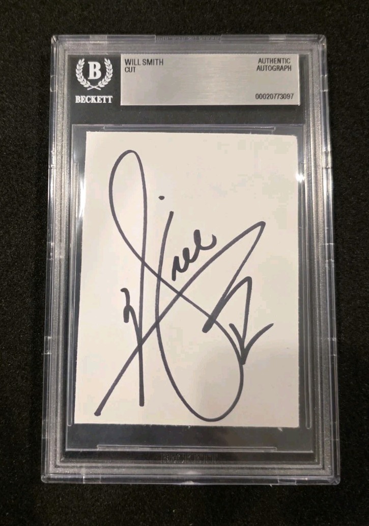 Will Smith Signed Cut Fresh Prince/Academy Award Actor Autograph Beckett BAS