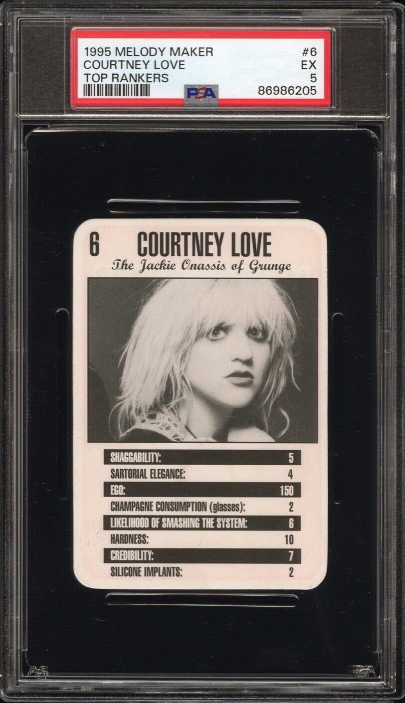 1995 COURTNEY LOVE Melody Maker Top Rankers #6 PSA 5 Rookie RC