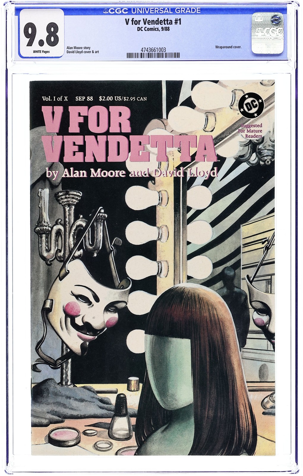 V for Vendetta #1 CGC 9.8 1988 4743661003 V for Vendetta #1 CGC 9.8 1988 4743661003