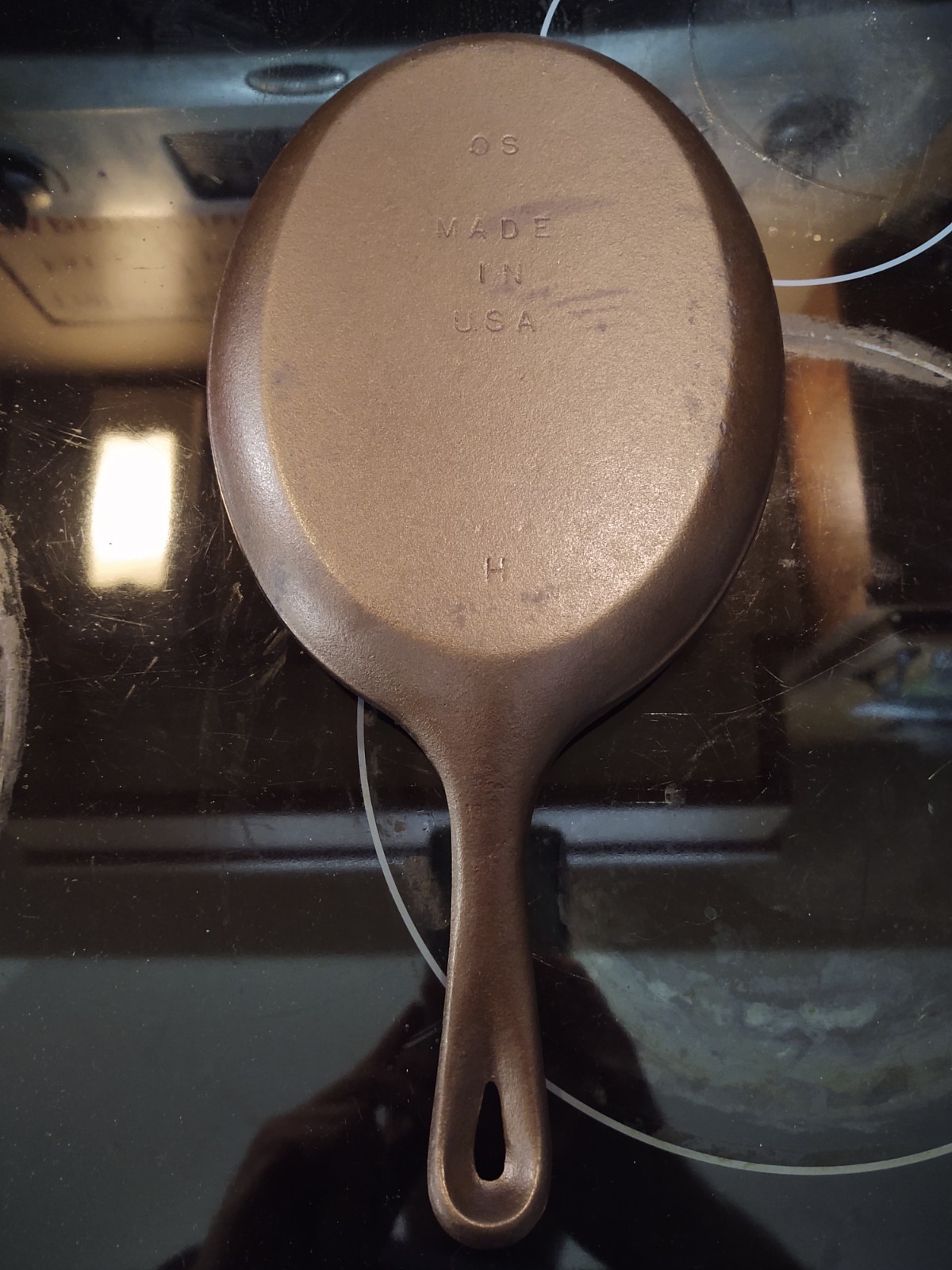 Vintage Lodge Cast Iron Oval Fajita Griddle Skillet Made in USA OS Vintage Lodge Cast Iron Oval Fajita Griddle Skillet Made in USA OS