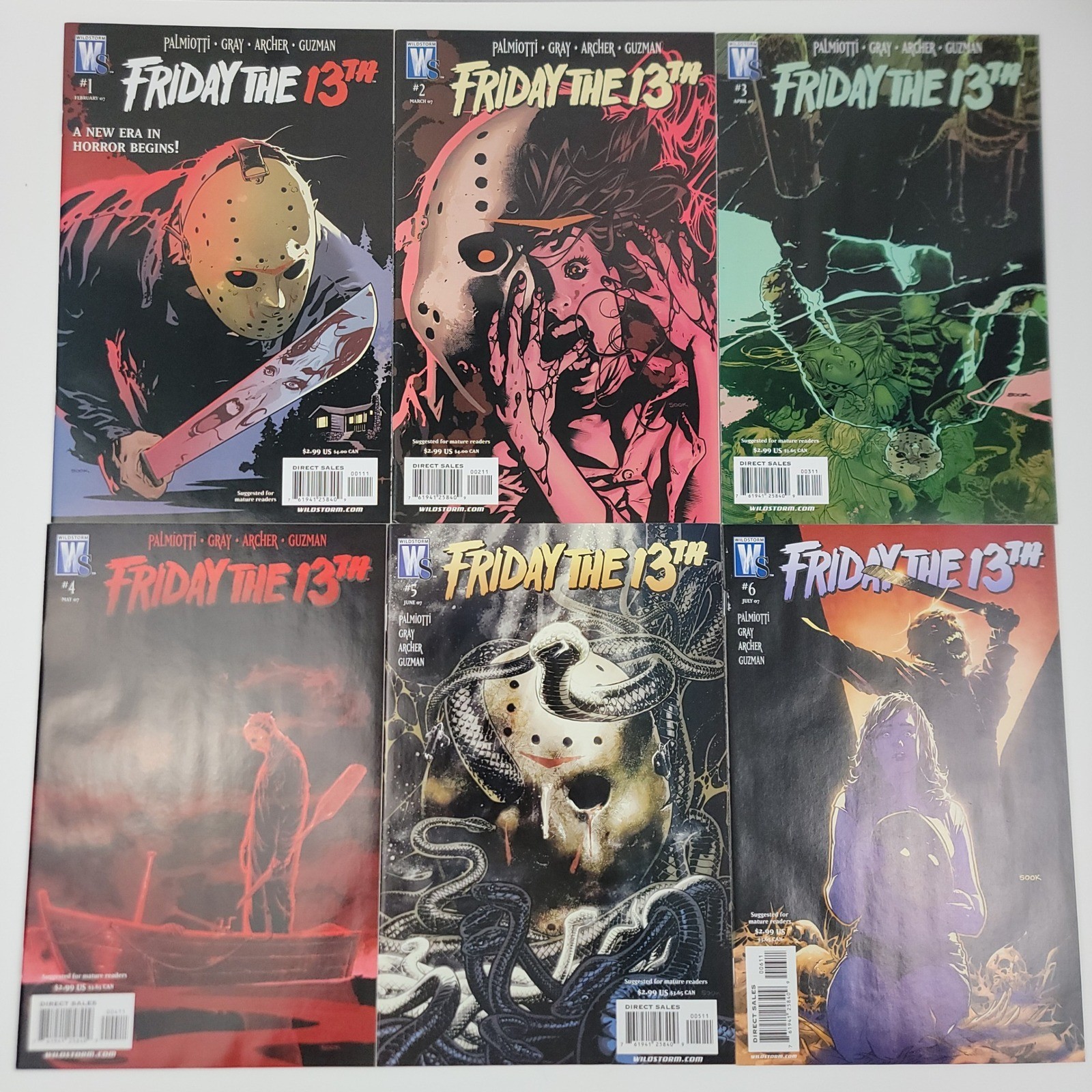 Friday the 13th Wildstorm DC Comics Full Set Issues 1-6 Jason Voorhees (2007) Friday the 13th Wildstorm DC Comics Full Set Issues 1-6 Jason Voorhees (2007)